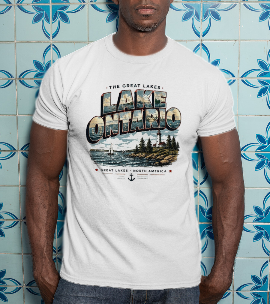 The Great Lakes Lake Ontario Sailing Lighthouse North America T-Shirt