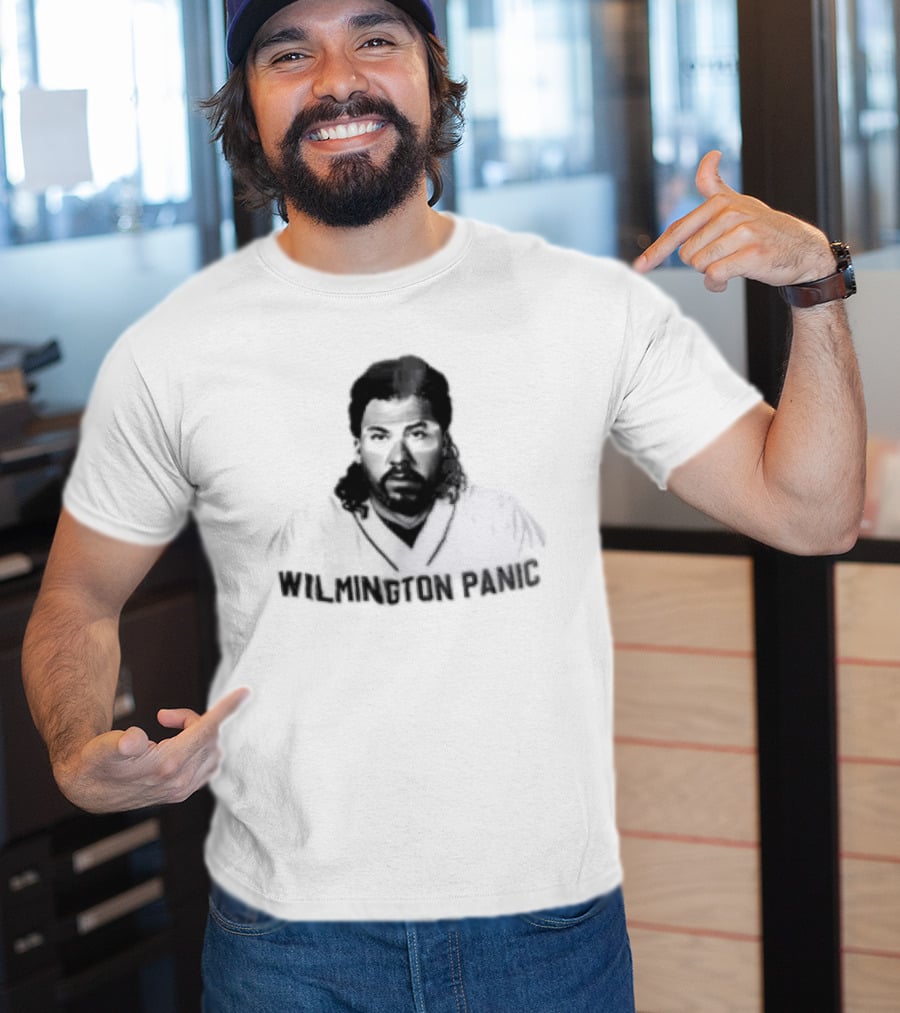 Wilmington Panic Danny Mcbride Kenny Powers Halftone Sunglass Tan Mullet T-Shirt
