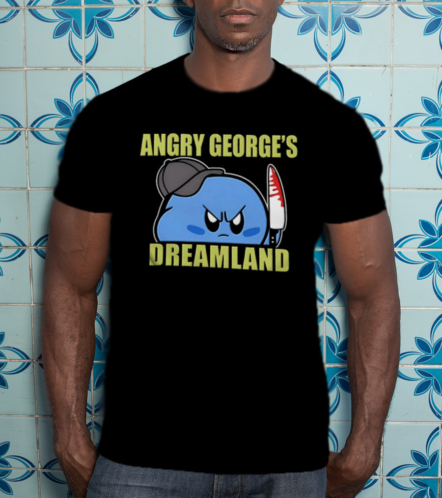 Angry George's Dreamland Kirby With Knife And Hat T-Shirt