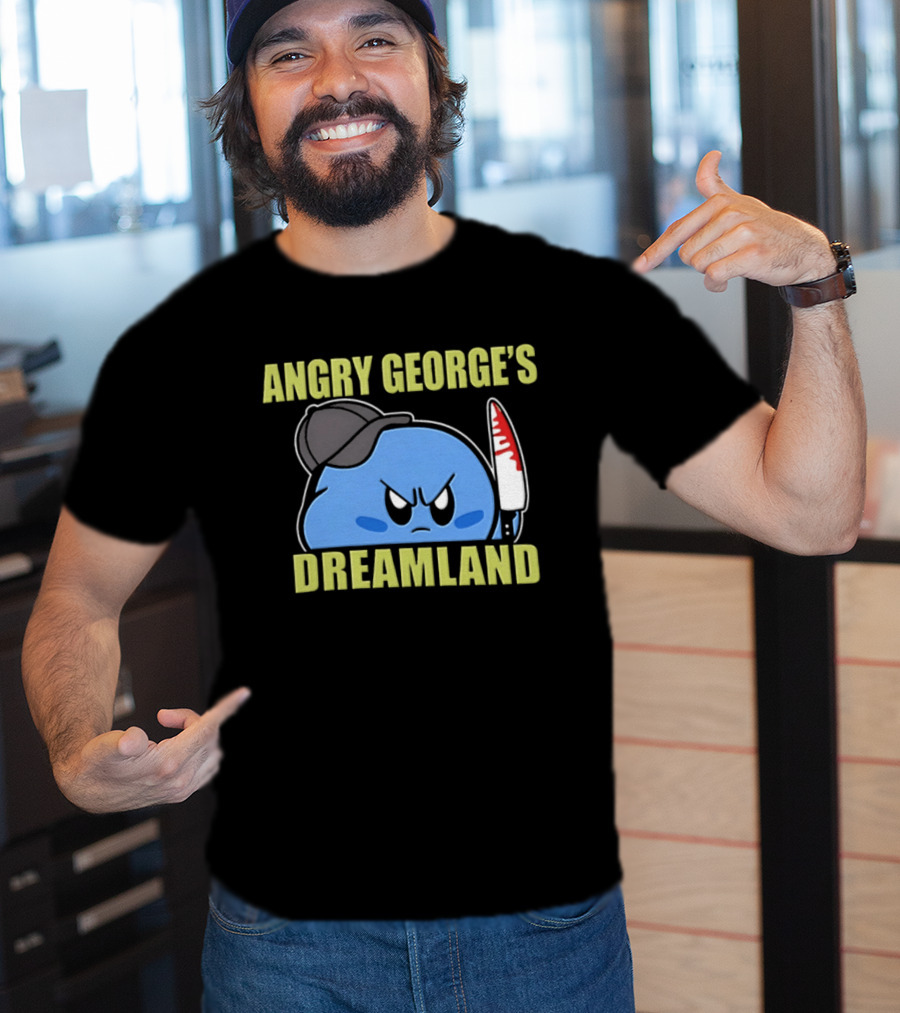 Angry George's Dreamland Kirby With Knife And Hat T-Shirt