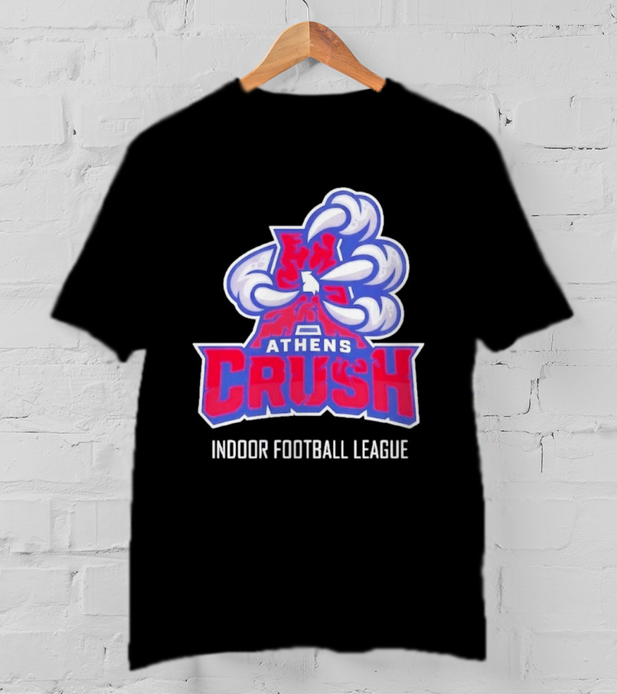 Athens Crush Indoor Football League Team Logo Cloudburst T-Shirt