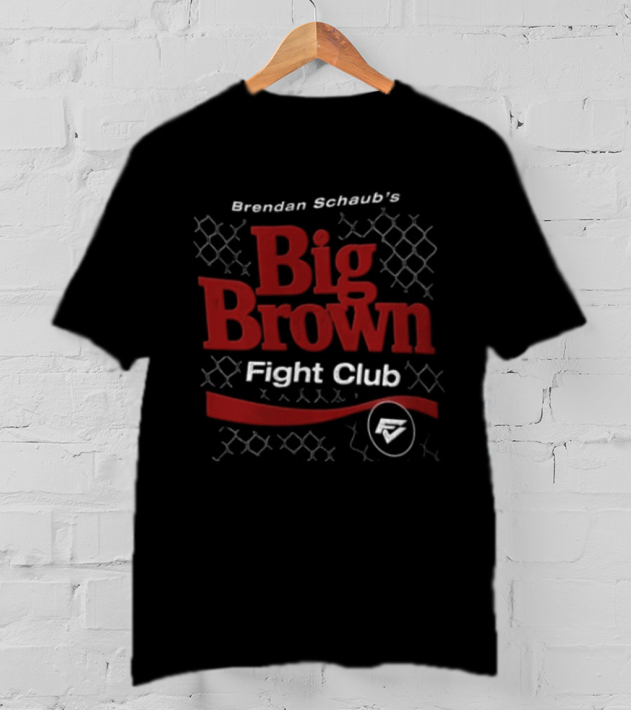 Brendan Schaub Big Brown Fight Club Chain Link Fence Red Wave T-Shirt