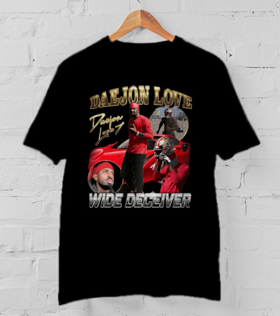 Daejon Love Wide Deceiver Red Car Helmet Bold Look T-Shirt