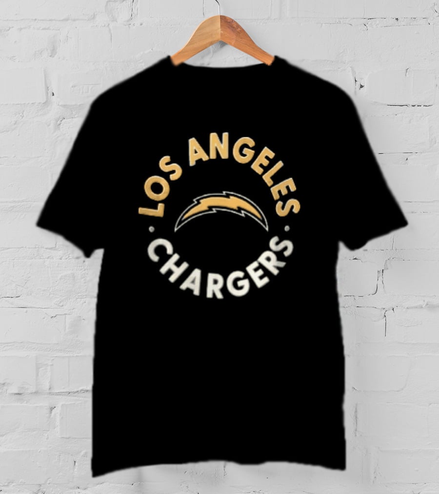 Los Angeles Chargers NFL Team Bolt Icon Circle T-Shirt