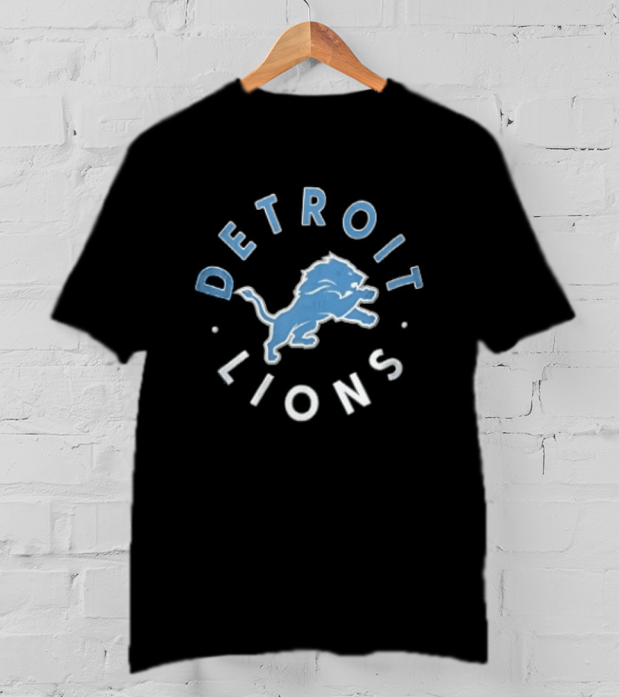 Detroit Lions NFL Team Blue Lion T-Shirt