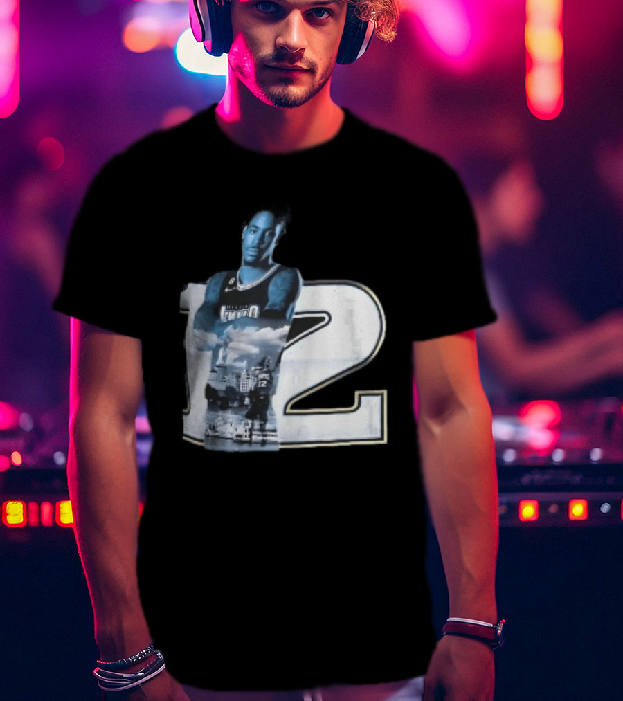 Essentials Ja Morant Black Memphis Grizzlies Player Number 12 T-Shirt