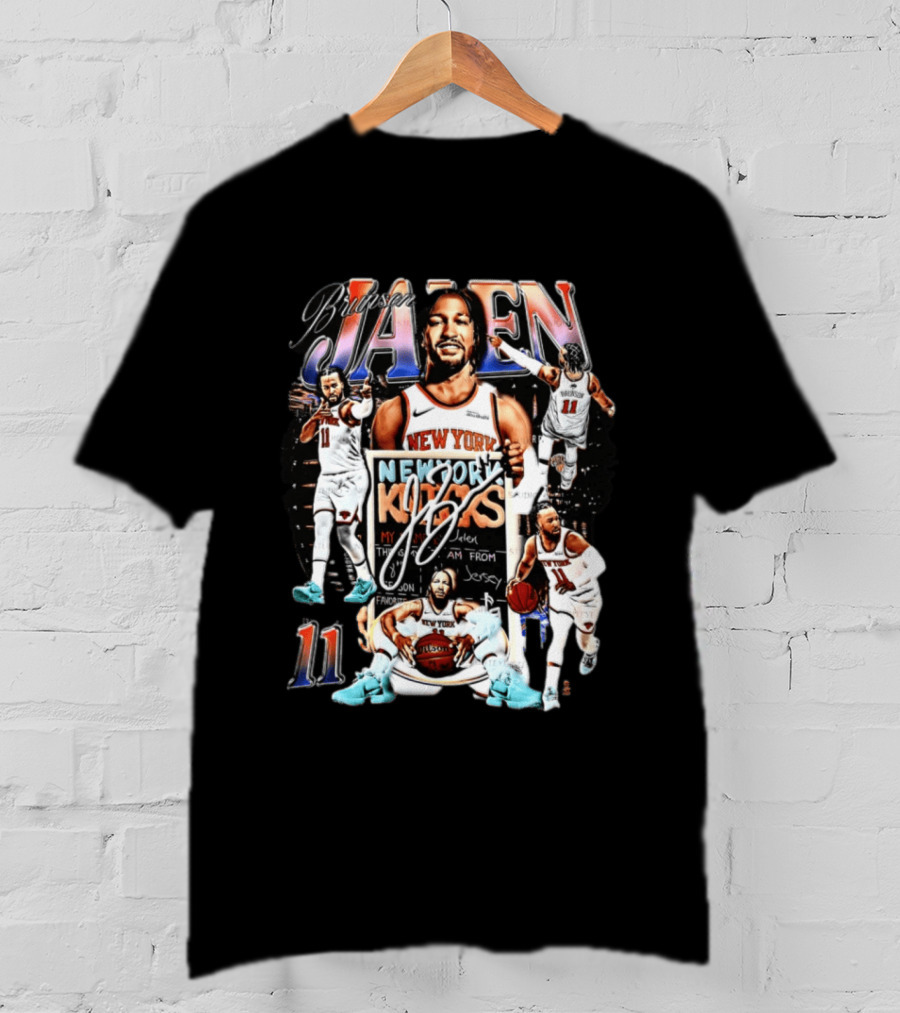 Jalen Brunson New York Knicks 11 NBA King Jersey Fan Art Collection T-Shirt