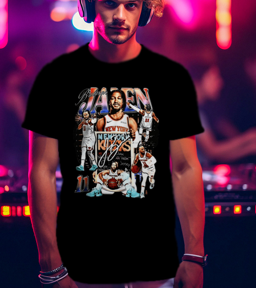 Jalen Brunson New York Knicks 11 NBA King Jersey Fan Art Collection T-Shirt