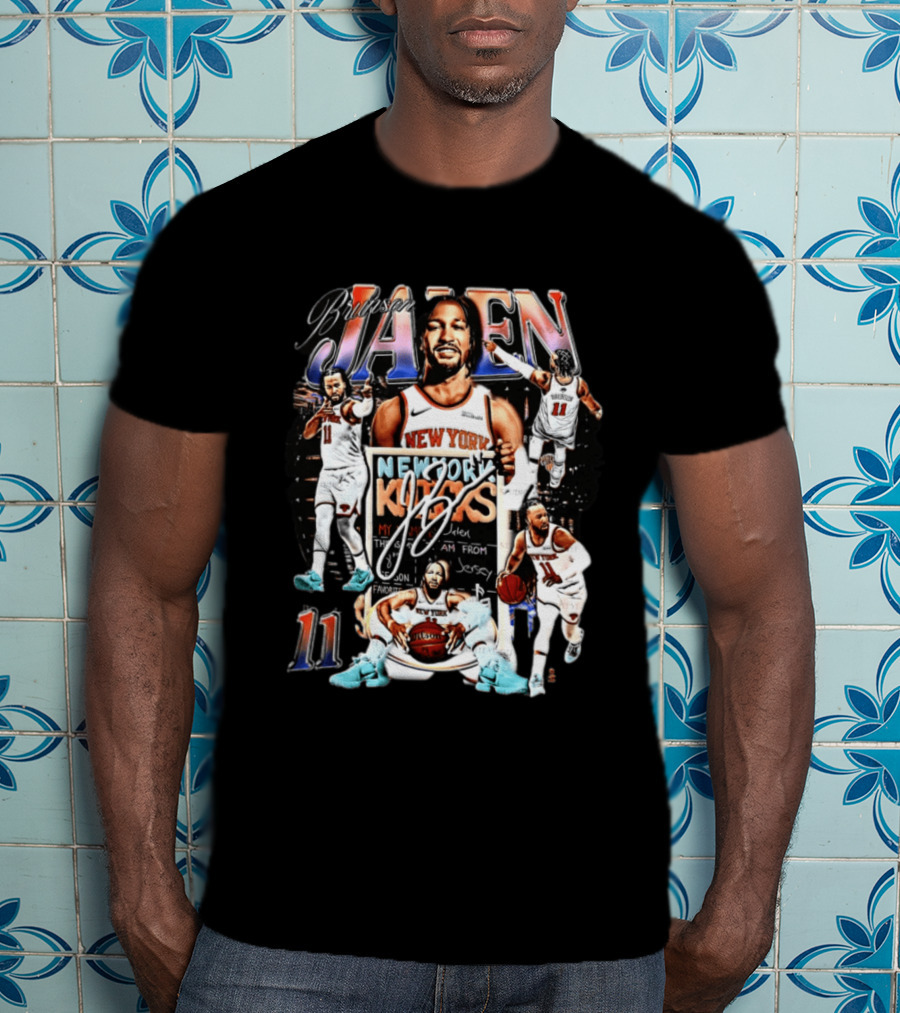 Jalen Brunson New York Knicks 11 NBA King Jersey Fan Art Collection T-Shirt