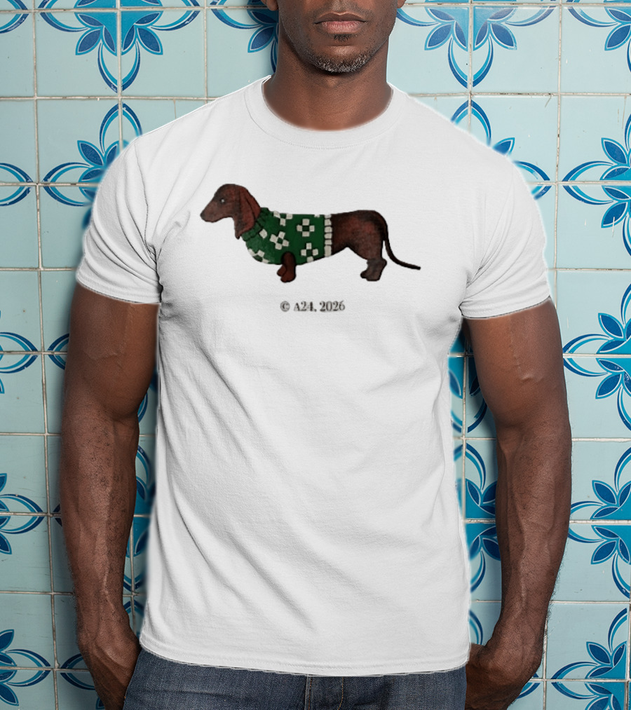 A24 2026 Dachshund Dog Green T-Shirt