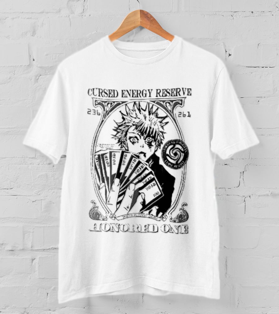 Cursed Energy Reserve Honored One Tokyo Jujutsu High Satoru Gojo Manga Void Money T-Shirt