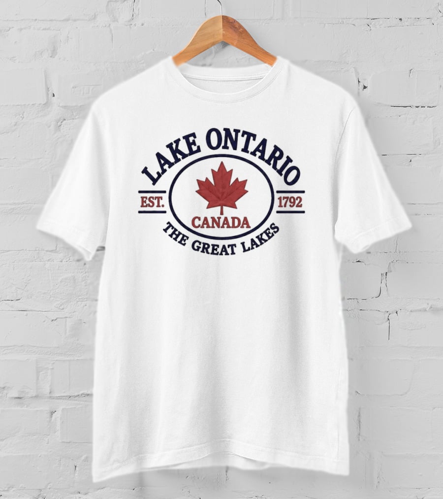 Lake Ontario Canada Maple Leaf Est 1792 The Great Lakes T-Shirt