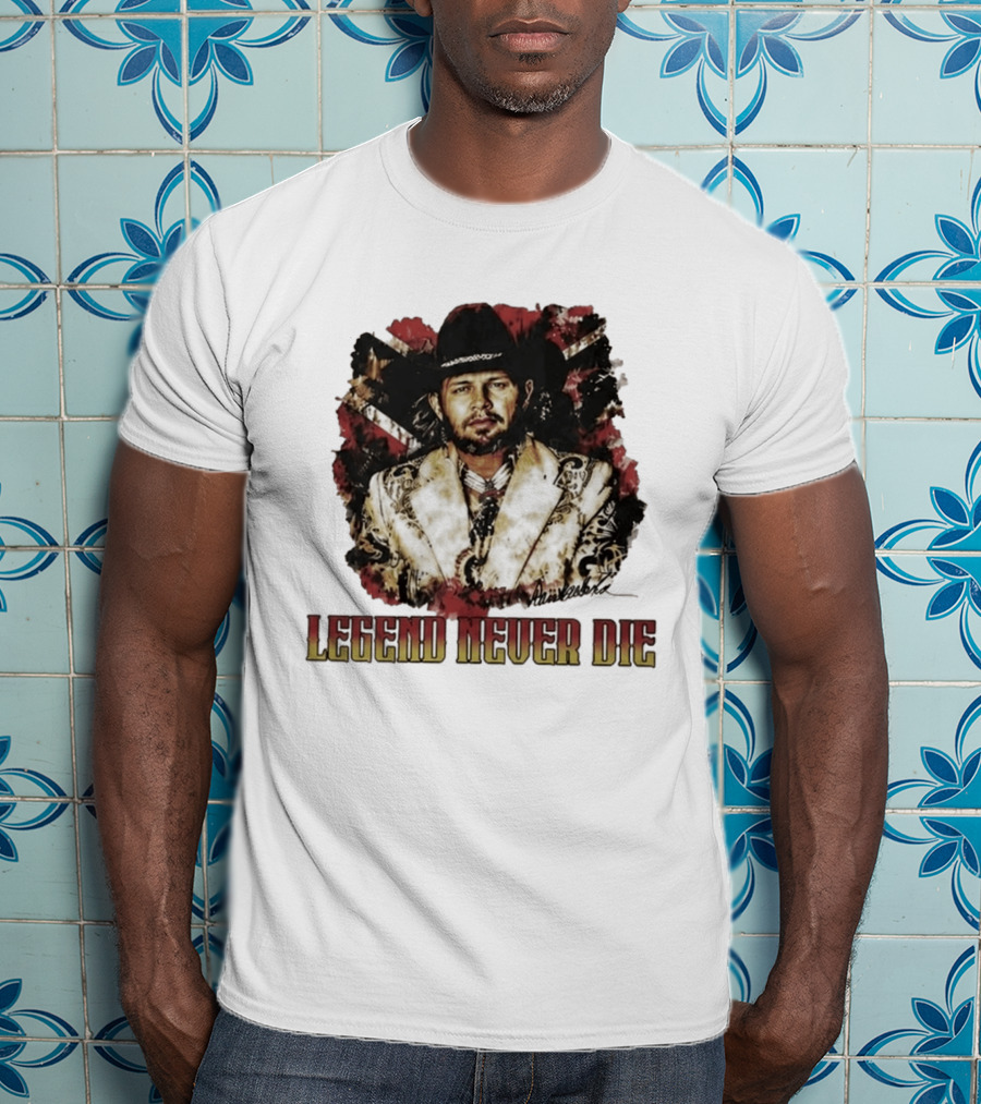 Hank Williams Jr. Legend Never Die Country Music Rebel Flag Cowboy Hat T-Shirt