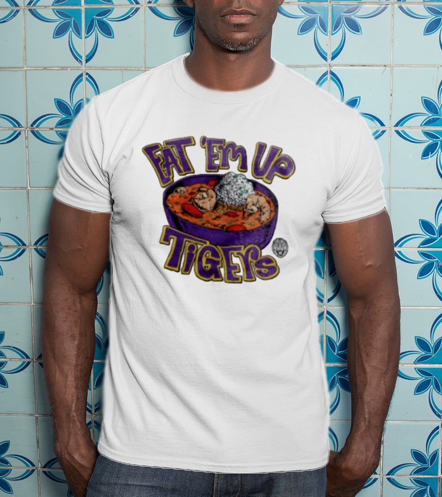 LSU Tigers Eat 'Em Up Jambalaya Purple Bowl Sports T-Shirt