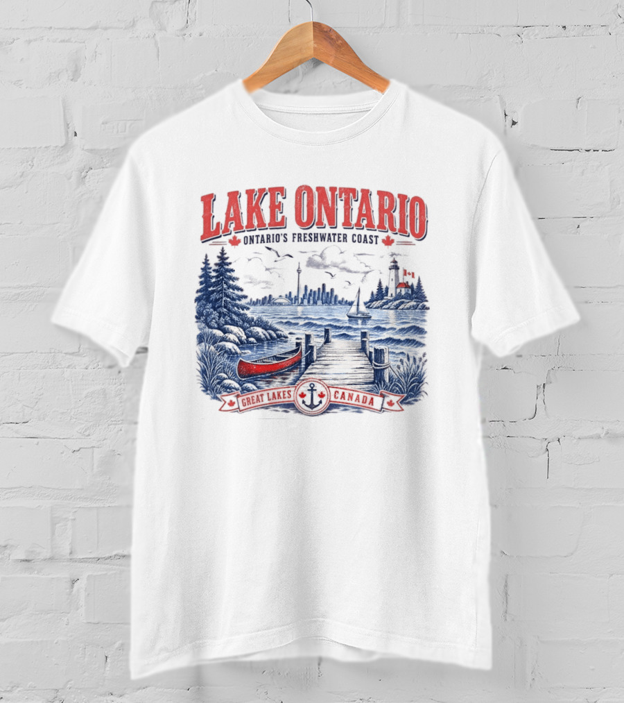 Lake Ontario Ontario's Freshwater Coast Great Lakes Canada Souvenir T-Shirt