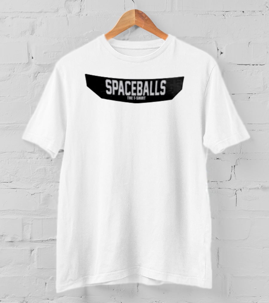 Spaceballs The Geometric Black Banner Block Lettering T-Shirt