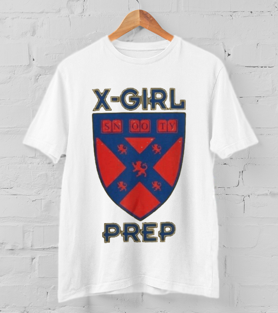 X Girl Prep Snooty Shield Emblem Lions T-Shirt