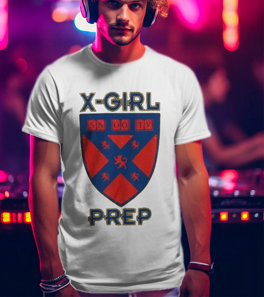 X Girl Prep Snooty Shield Emblem Lions T-Shirt