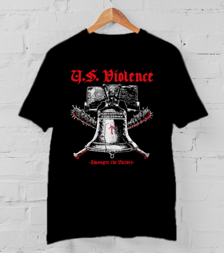 U.S. Violence Liberty Bell Spiked Bats Amongst The Victors T-Shirt