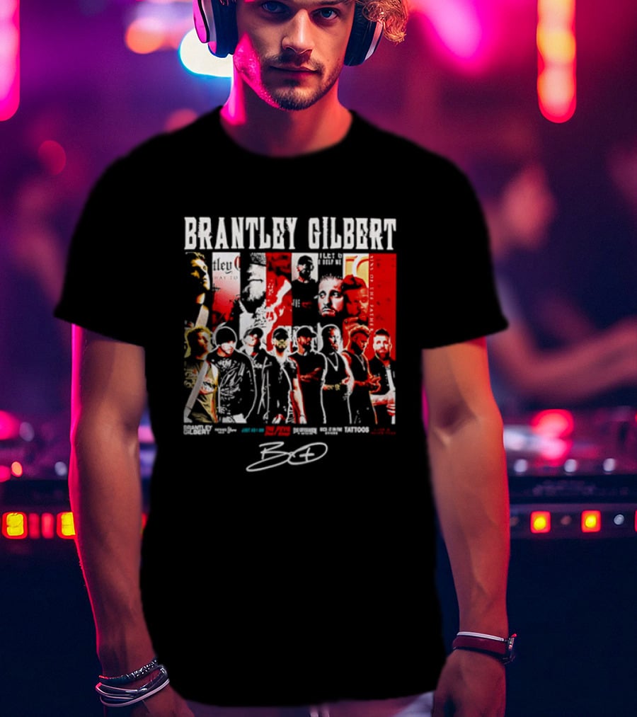 Brantley Gilbert Live Tour Band Sins Of The Father The Devil Don't Sleep Signature T-Shirt