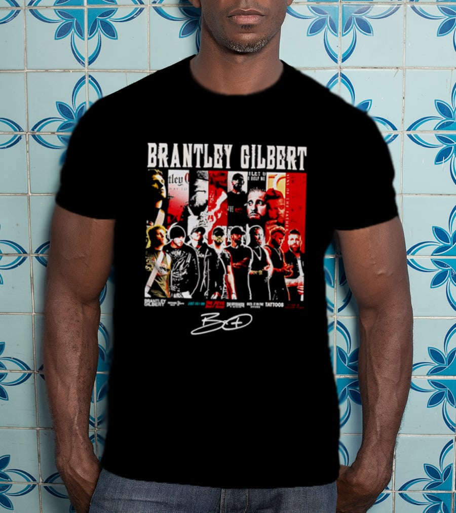Brantley Gilbert Live Tour Band Sins Of The Father The Devil Don't Sleep Signature T-Shirt