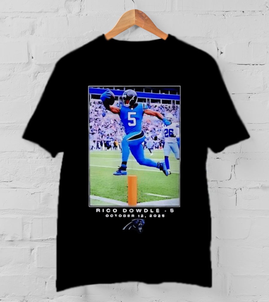 Carolina Panthers Rico Dowdle 5 Touchdown October 12 2025 T-Shirt