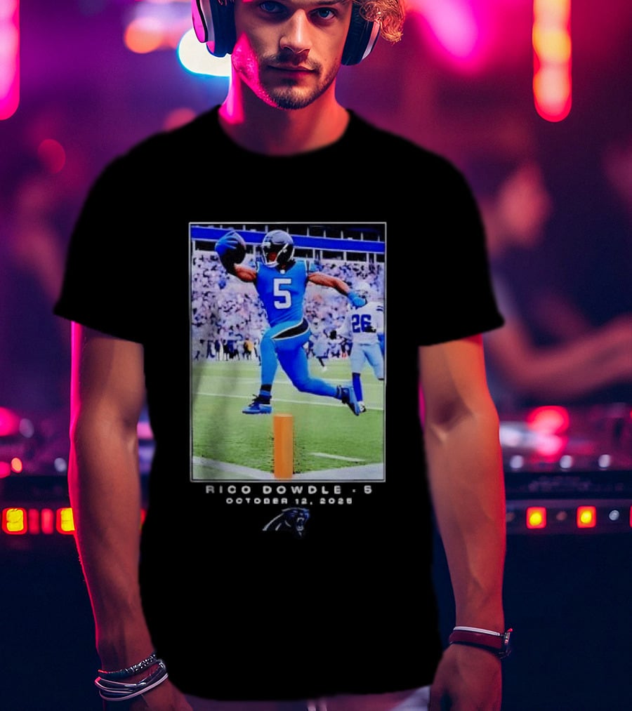 Carolina Panthers Rico Dowdle 5 Touchdown October 12 2025 T-Shirt