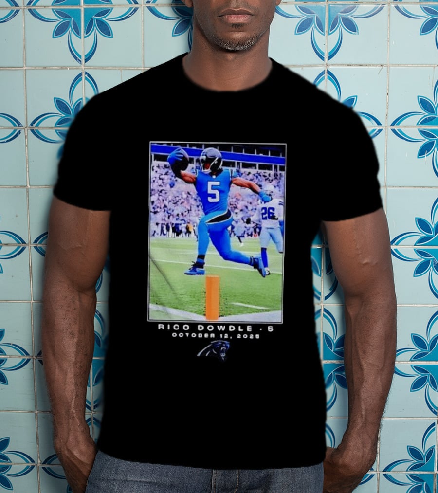 Carolina Panthers Rico Dowdle 5 Touchdown October 12 2025 T-Shirt
