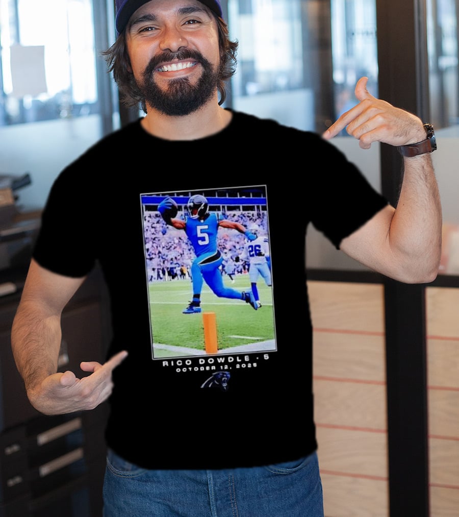 Carolina Panthers Rico Dowdle 5 Touchdown October 12 2025 T-Shirt