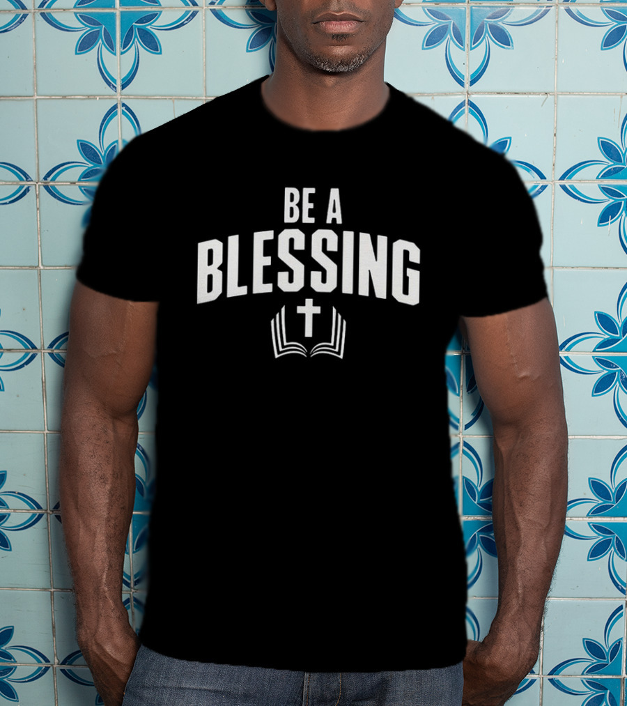 Be A Blessing Drake Maye Cross And Open Book T-Shirt