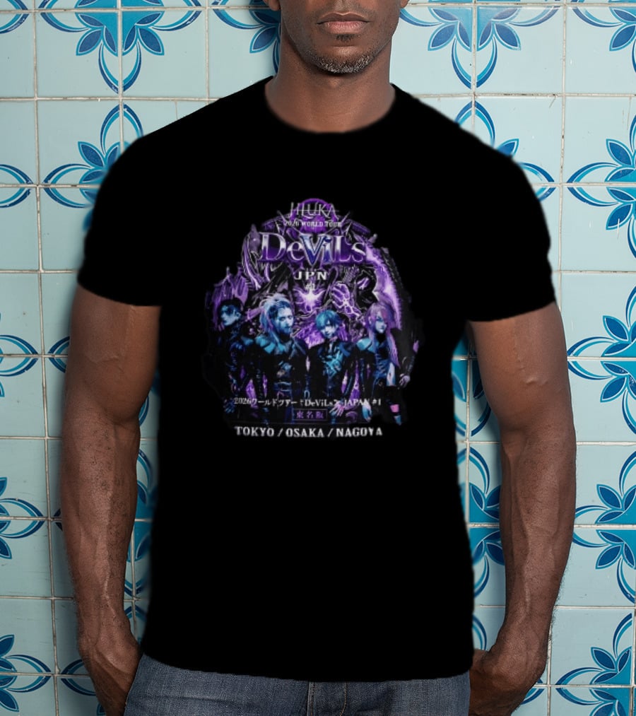 Jiluka 2026 World Tour Devils JPN Tokyo Osaka Nagoya Band Members Purple Glow T-Shirt