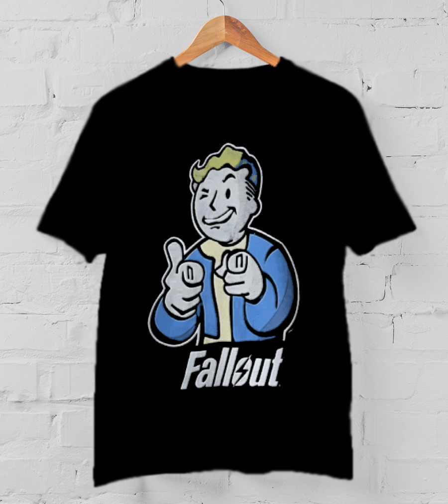 Fallout Vault Boy Pointing Finger T-Shirt