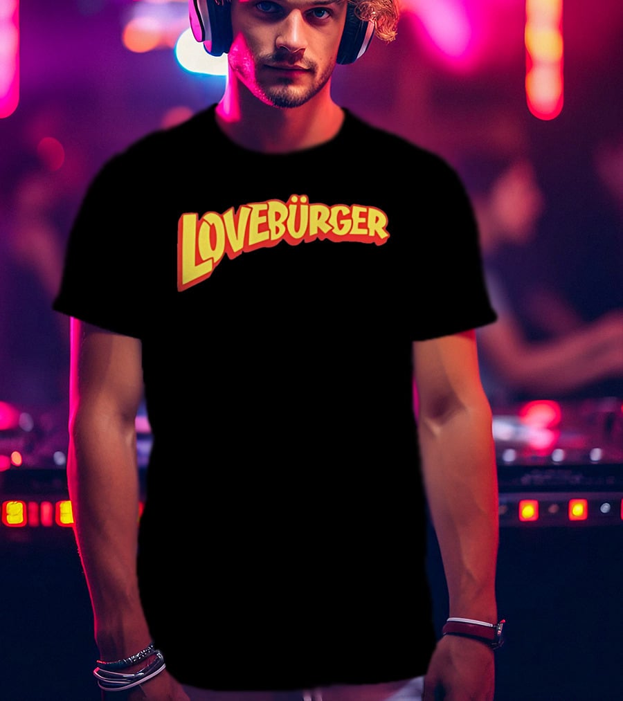 LOVEBURGER Colorful Retro Style Branding T-Shirt