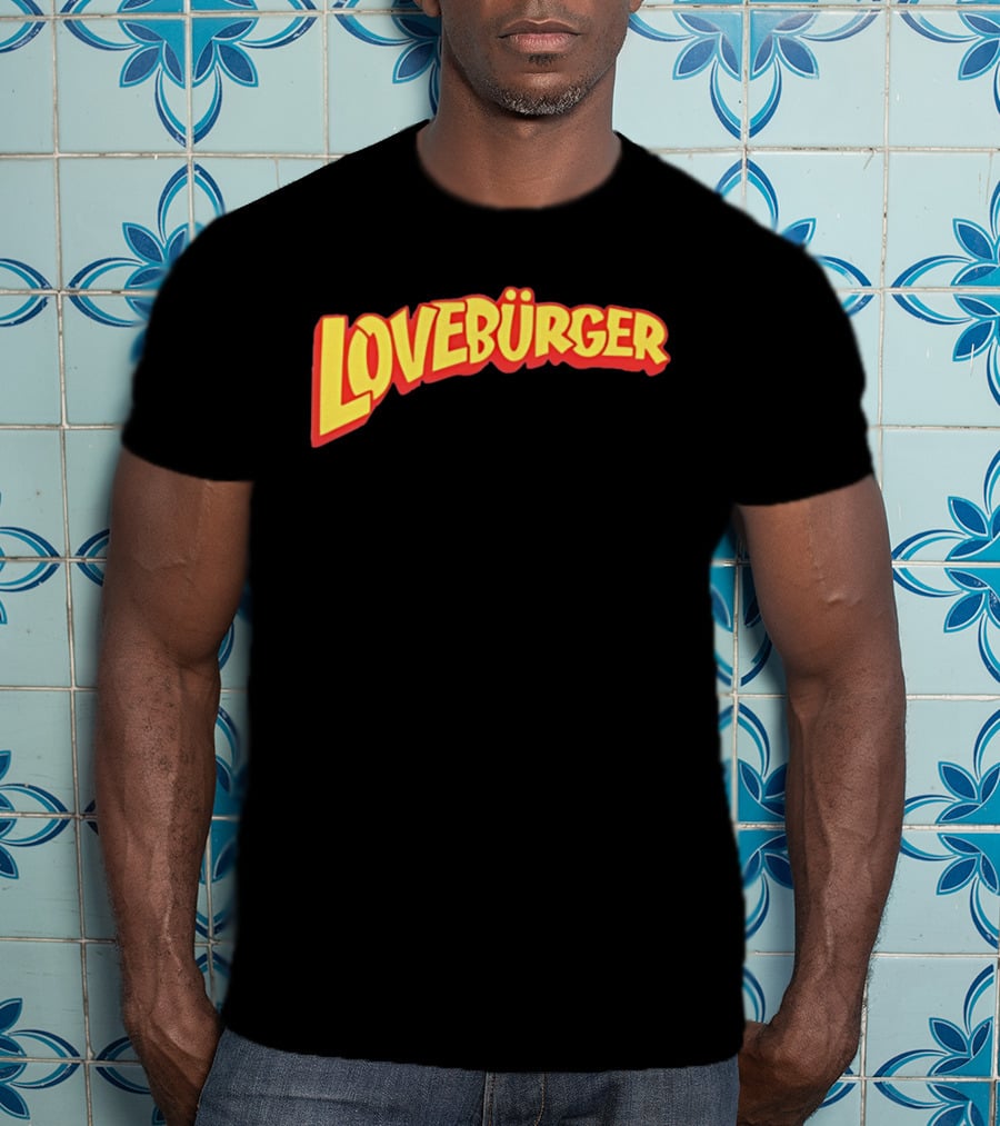 LOVEBURGER Colorful Retro Style Branding T-Shirt