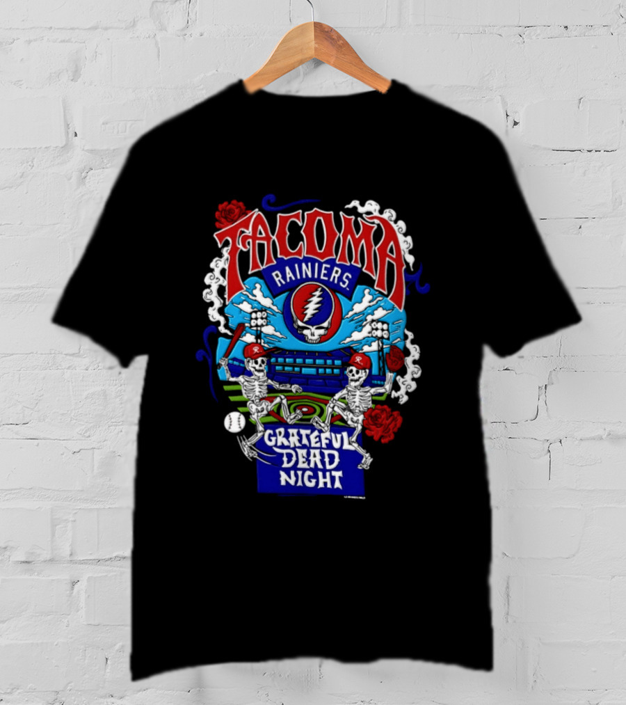Tacoma Rainiers Grateful Dead Night 2026 Baseball Skulls Stadium T-Shirt