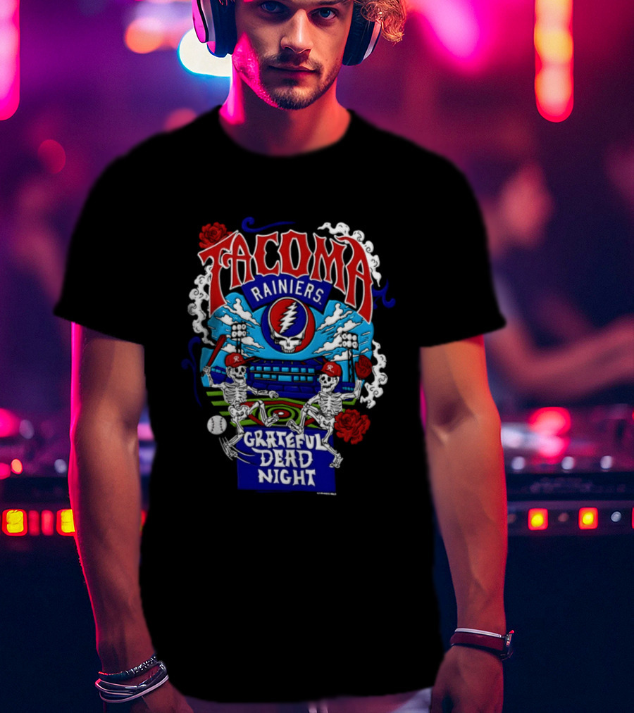 Tacoma Rainiers Grateful Dead Night 2026 Baseball Skulls Stadium T-Shirt