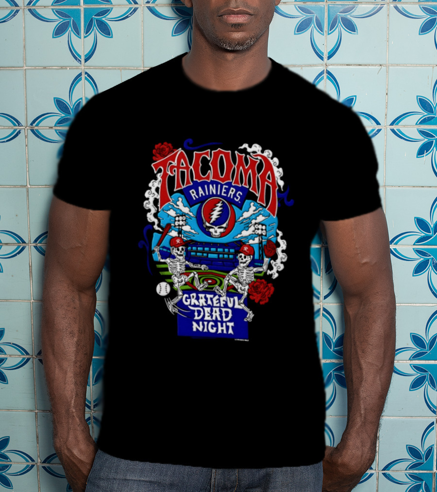 Tacoma Rainiers Grateful Dead Night 2026 Baseball Skulls Stadium T-Shirt