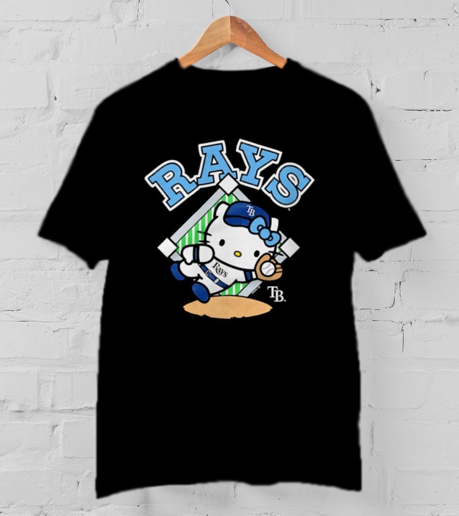 TB Hello Kitty Tampa Bay Rays Baseball Fielding T-Shirt