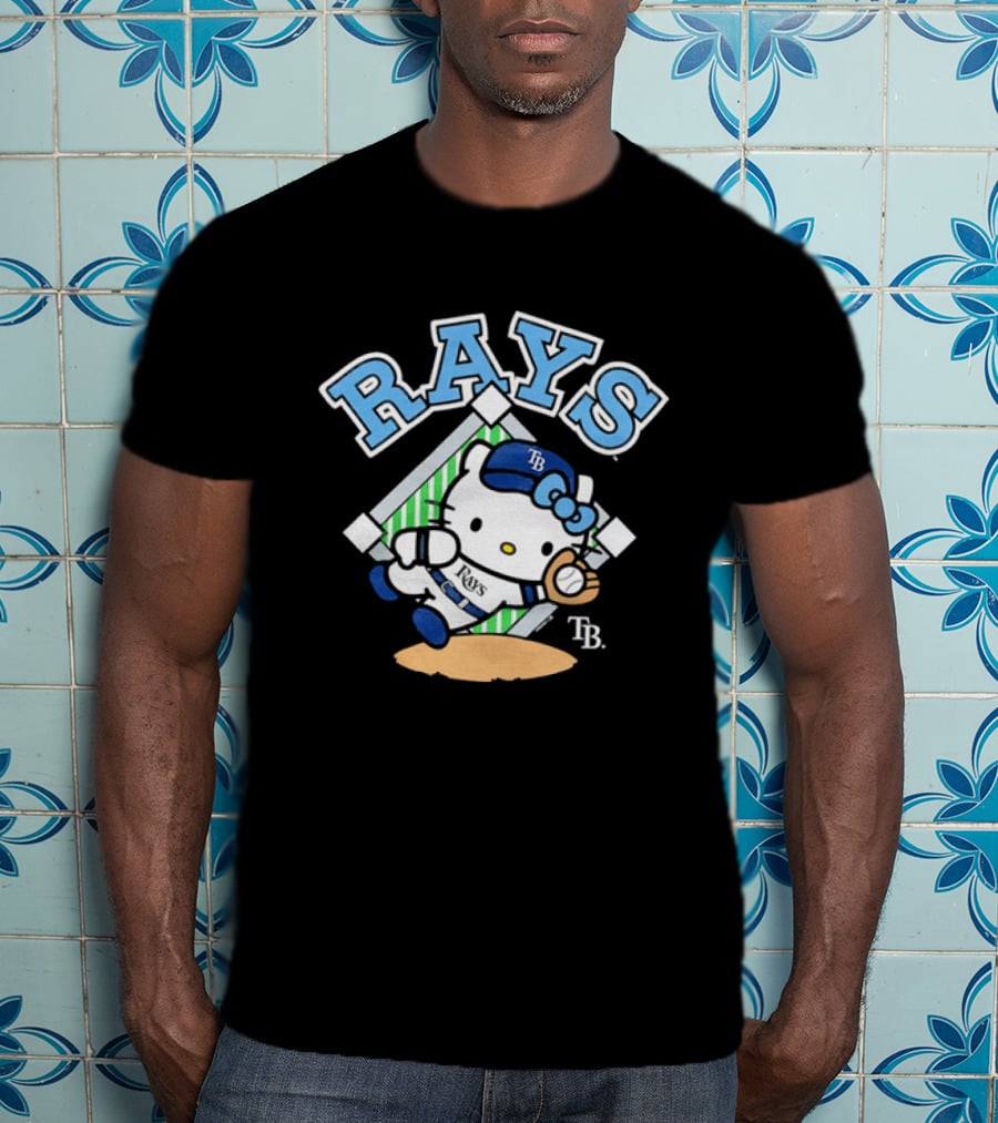 TB Hello Kitty Tampa Bay Rays Baseball Fielding T-Shirt