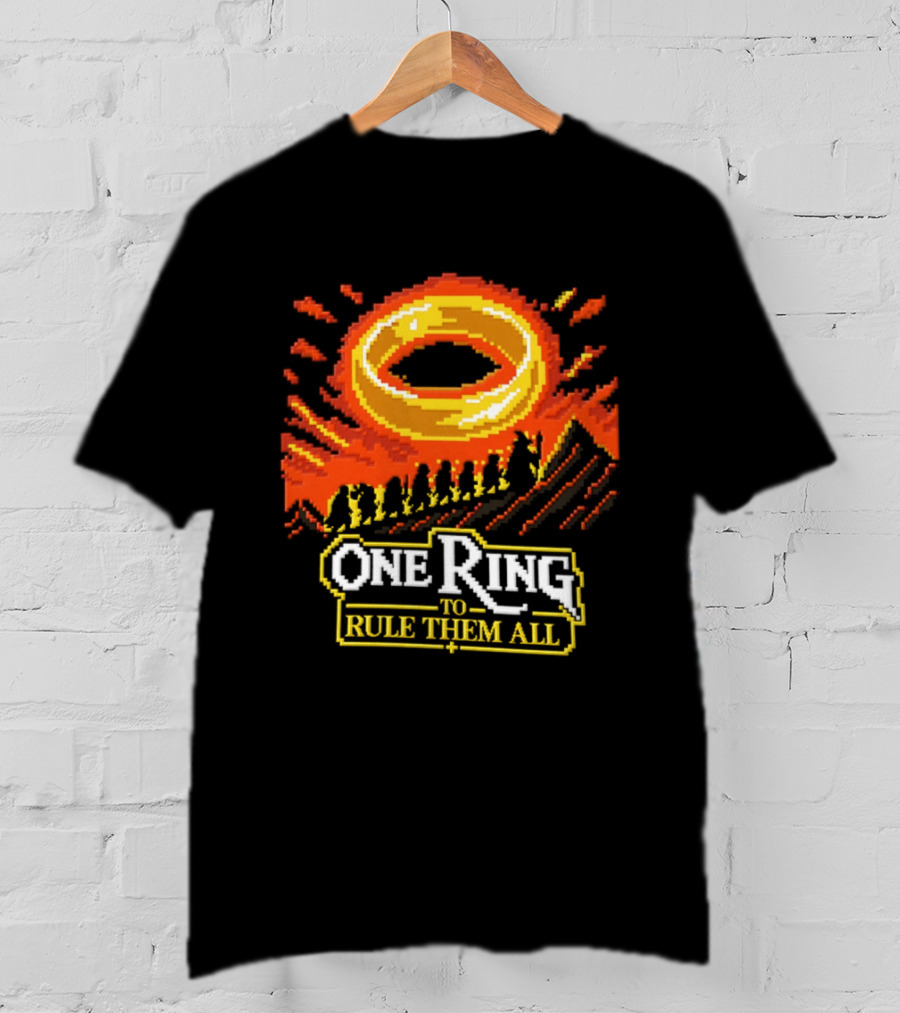 One Ring To Rule Them All Pixel Art Fantasy Adventure T-Shirt