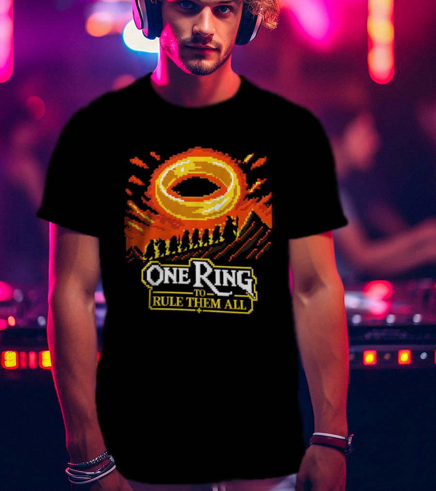 One Ring To Rule Them All Pixel Art Fantasy Adventure T-Shirt