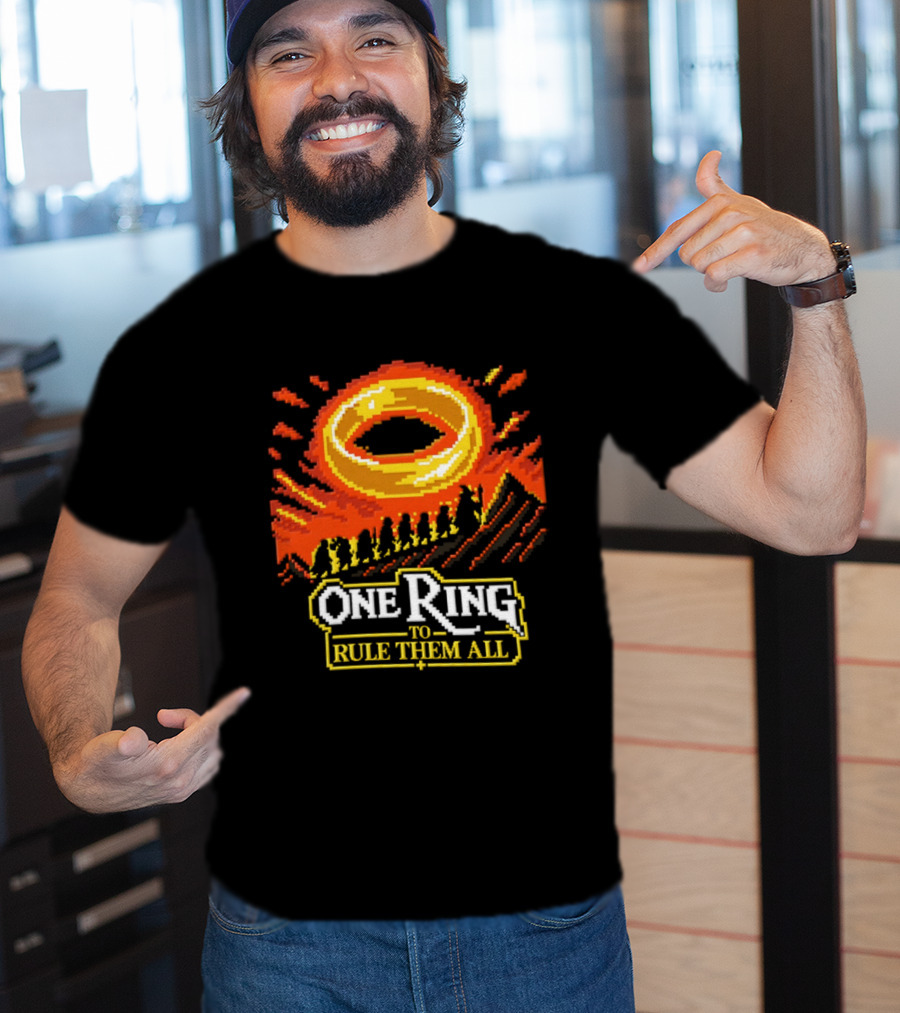 One Ring To Rule Them All Pixel Art Fantasy Adventure T-Shirt