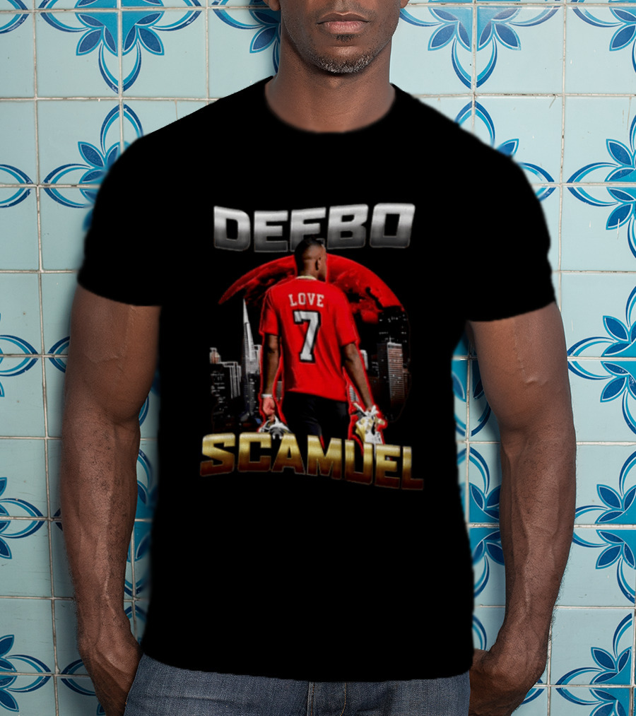 Deebo Samuel Love 7 Red Moon City Skyline Scamuel T-Shirt