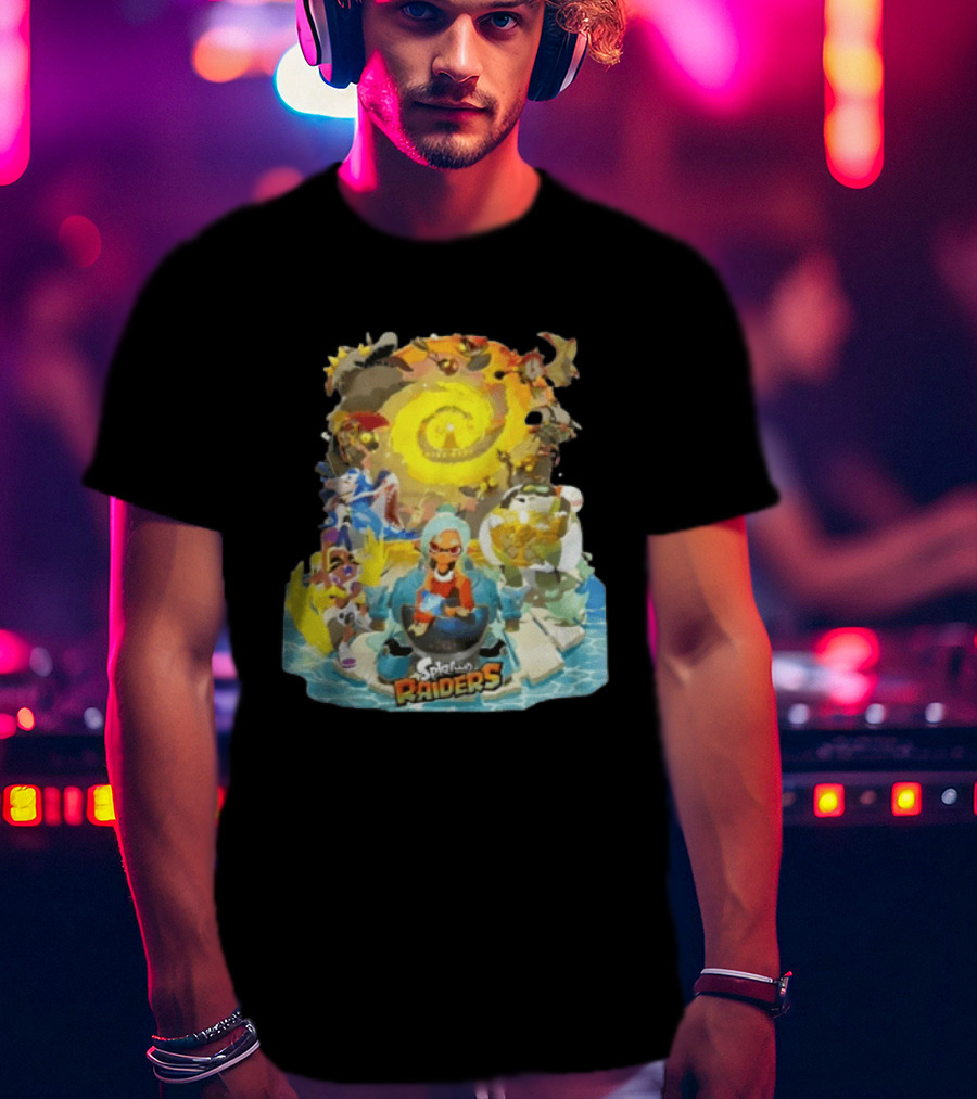 Splatoon Raiders Dive Deep Adventure With Iconic Characters And Vibrant Ocean Themes T-Shirt