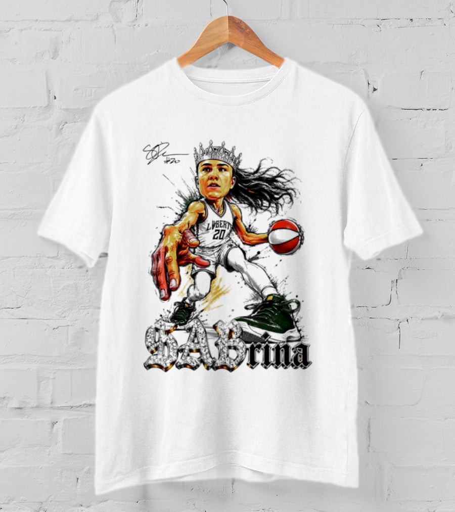 Sabrina 20 Liberty Basketball Player Art Slam Dunk T-Shirt