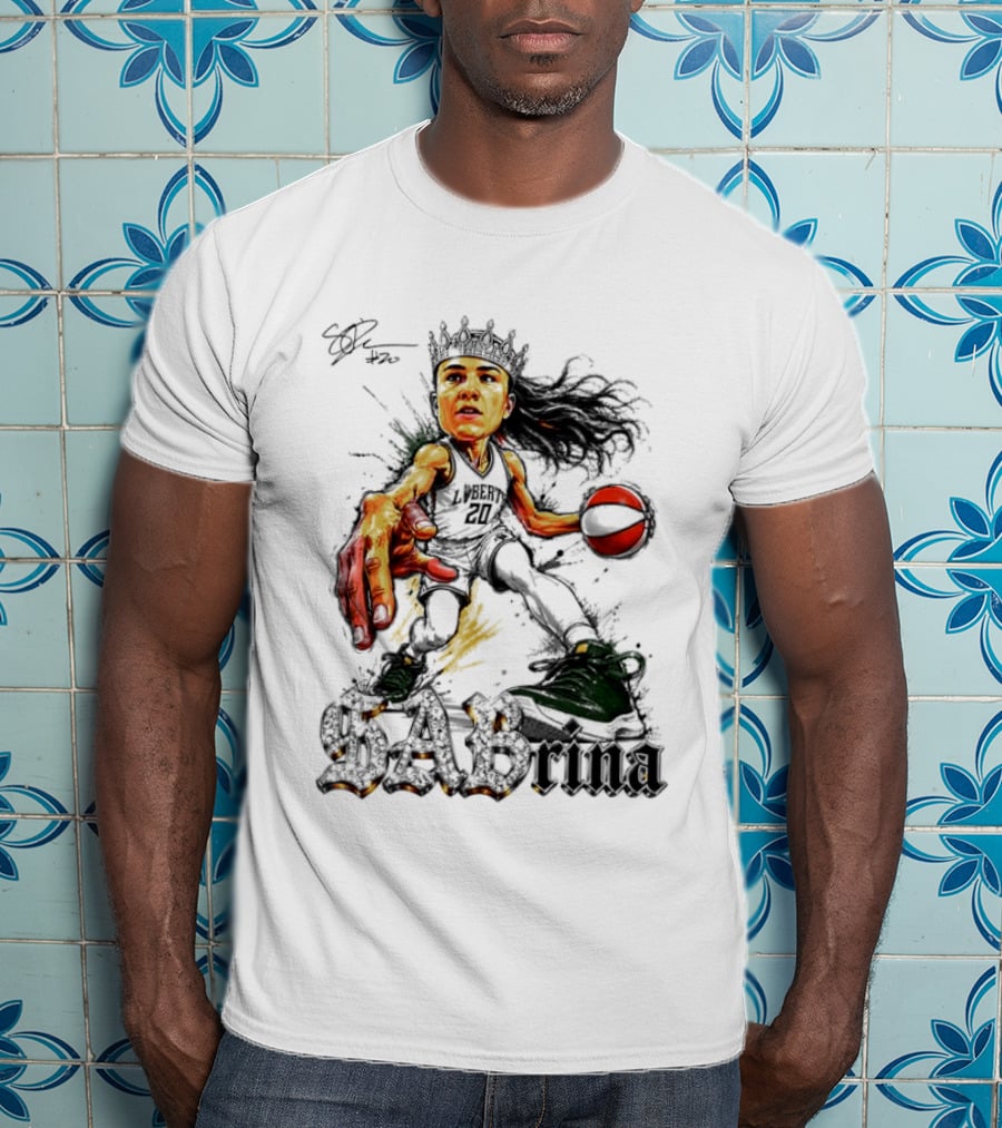 Sabrina 20 Liberty Basketball Player Art Slam Dunk T-Shirt