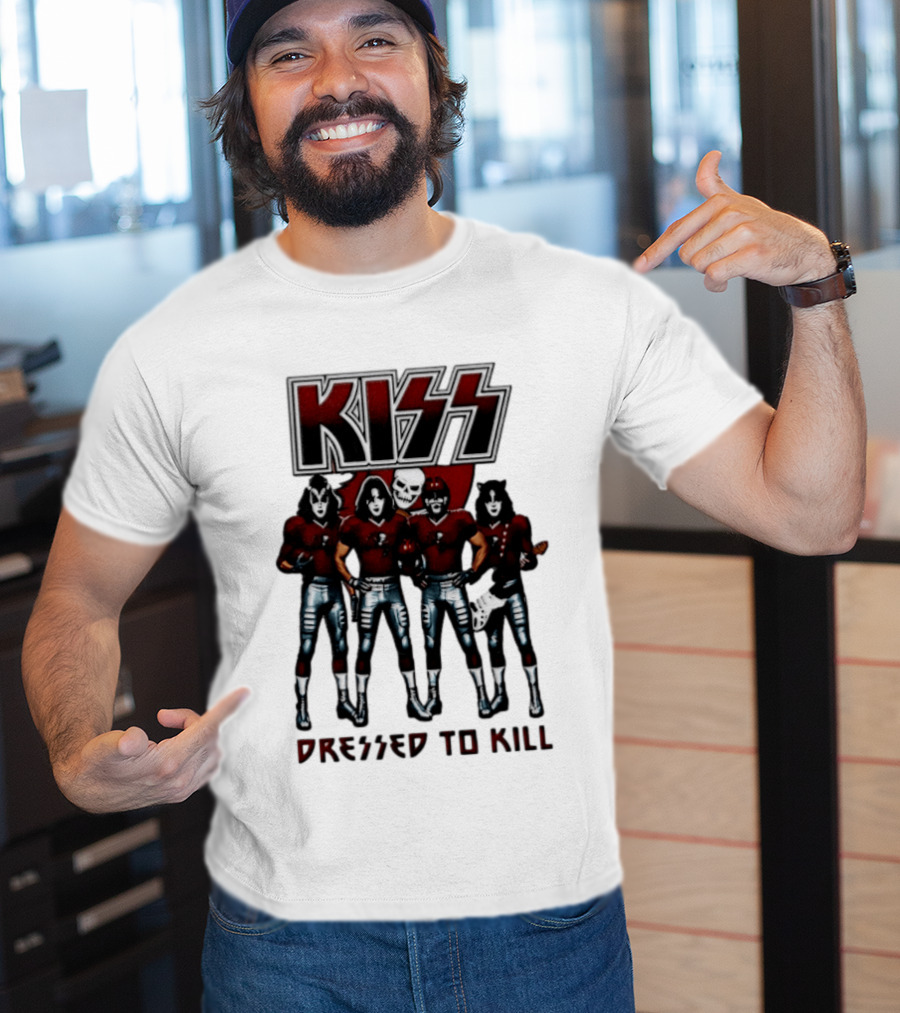 KISS Tampa Bay Buccaneers Dressed To Kill Football T-Shirt