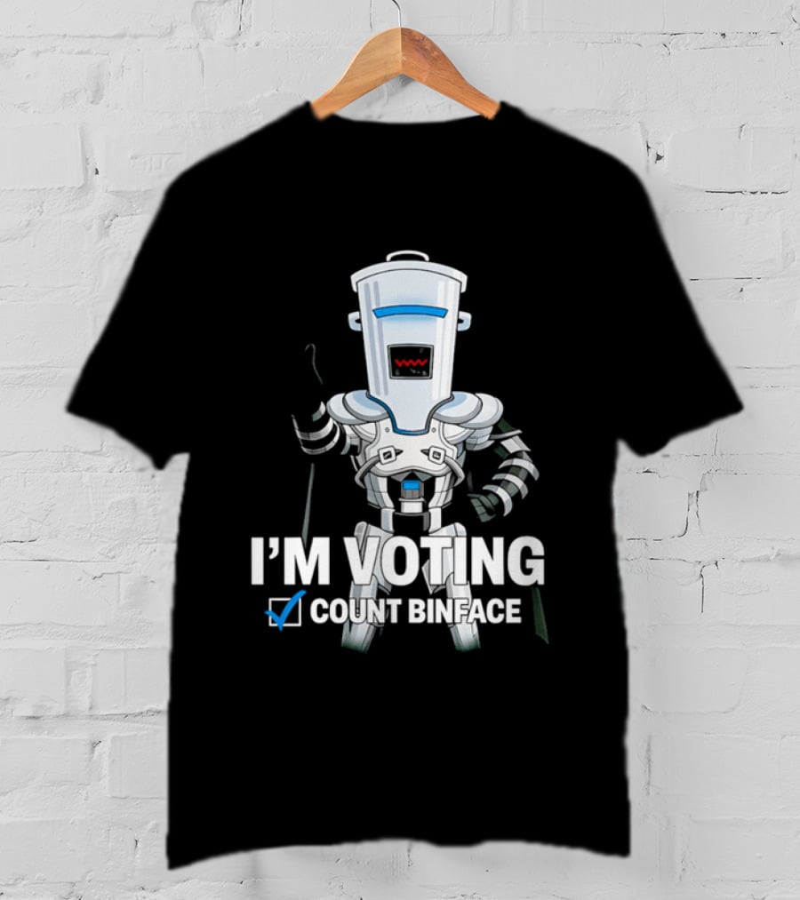I'm Voting Count Binface Bin Farage Election Humor T-Shirt
