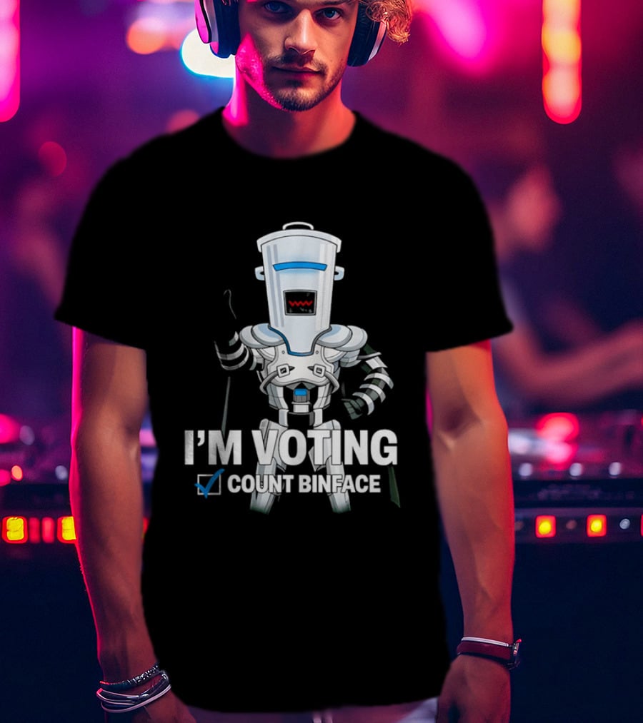 I'm Voting Count Binface Bin Farage Election Humor T-Shirt