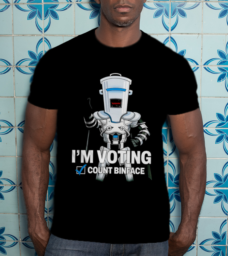 I'm Voting Count Binface Bin Farage Election Humor T-Shirt